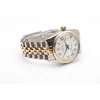 Reloj de caballero rolex oyster, con esfera blanca, números romanos y fechador. Elegancia y precisión suiza.