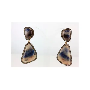 Pendientes zafiros multicolor diamantes Lascas ideales para un look sofisticado y lleno de estilo.