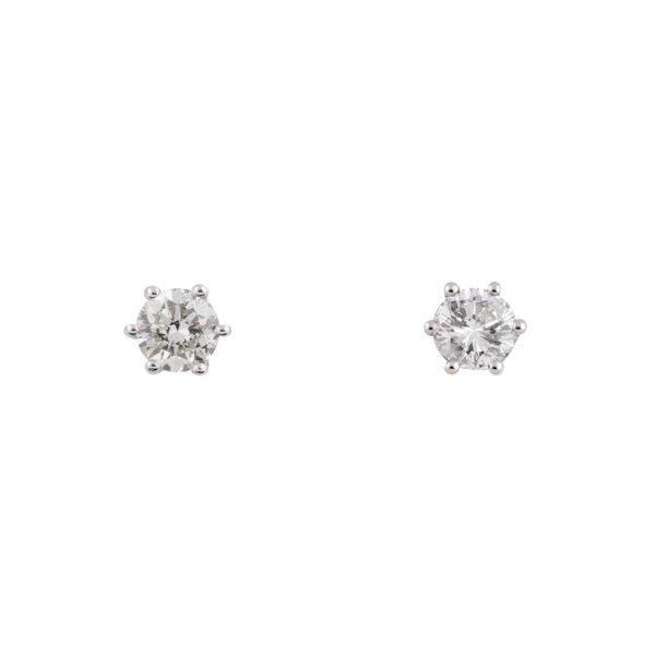 PENDIENTES DE ORO BLANCO Y DIAMANTES