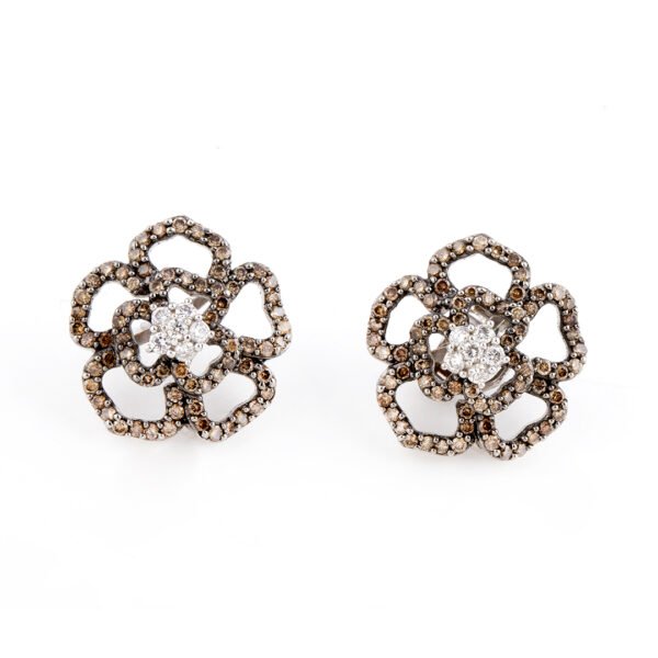 PENDIENTES ORO BLANCO CON DIAMANTES