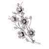 BROCHE FLORAL DE ORO BLANCO CON DIAMANTES - Imagen 3