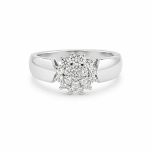Sortija de Platino con Diamantes 0,37 ct