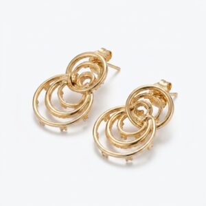 PENDIENTES DE ORO AMARILLO CON 108 BRILLANTES