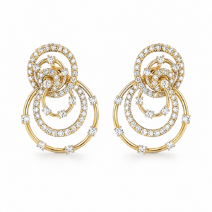 Pendientes Oro Amarillo 18K con Diamantes Naturales 1,32 ct