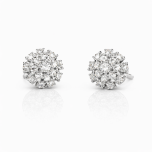 Pendientes Oro Blanco 18K con Diamantes Naturales 1,12 ct