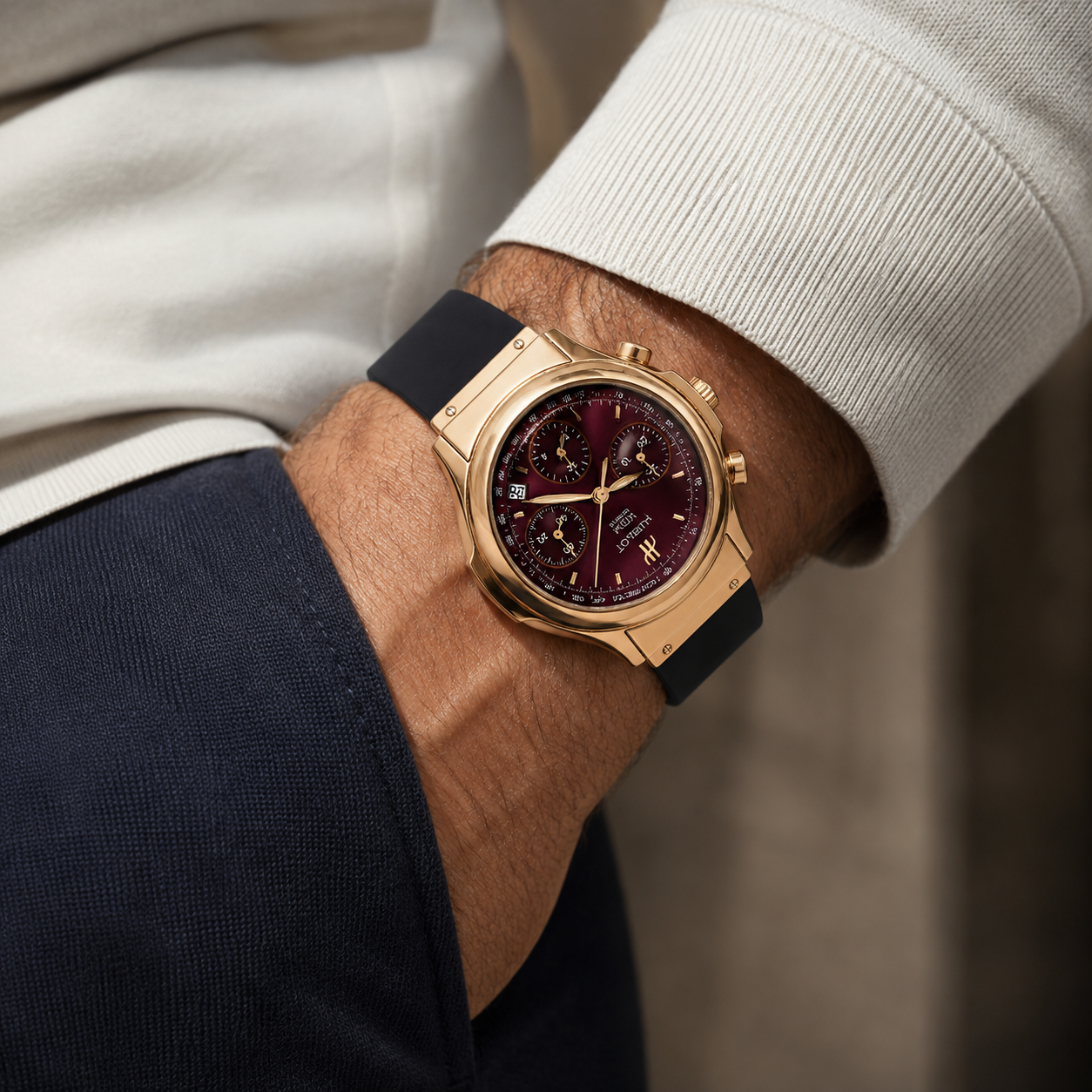 Hublot MDM 1810 Oro Rosa 18K Cronógrafo Automático Hublot MDM 1810 Oro Rosa 18K Cronógrafo Automático - Imagen 2