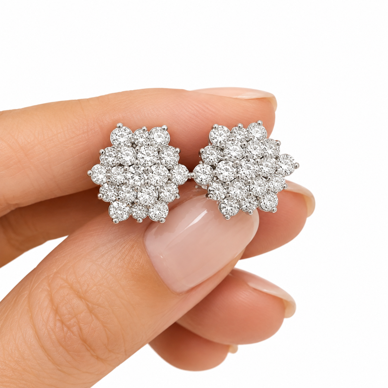 Pendientes Oro Blanco 18K con Diamantes 2,00 ct Pendientes Oro Blanco 18K con Diamantes 2,00 ct - Imagen 2