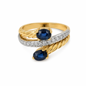 SORTIJA BICOLOR CON DIAMANTES