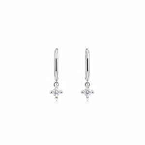 PENDIENTES DE TOUS FABRICADOS EN PLATINO CON 2 BRILLANTES