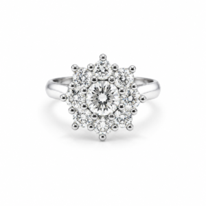 Sortija de Platino con 0,90 ct de Diamantes Naturales G/H/I VS-SI1