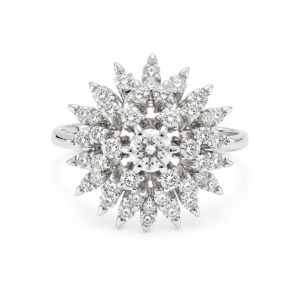 Sortija Oro Blanco 18K con Diamantes 1,20 ct