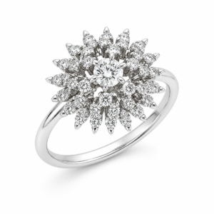 SORTIJA DE ORO BLANCO CON 43 DIAMANTES
