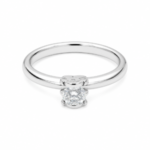 ANILLO SOLITARIO DE ORO BLANCO TOUS CON UN BRILLANTE