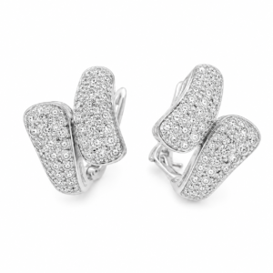 PENDIENTES ORO BLANCO CON CUAJADO DE 108 DIAMANTES
