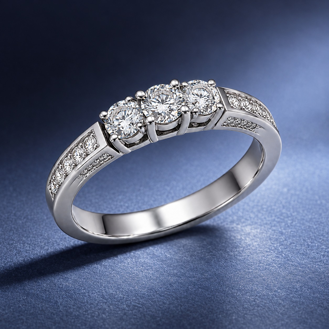 Sortija Trilogy Oro Blanco 18K con 0,65 ct de Diamantes Naturales G/H VS Sortija Trilogy Oro Blanco 18K con 0,65 ct de Diamantes Naturales G/H VS - Imagen 5