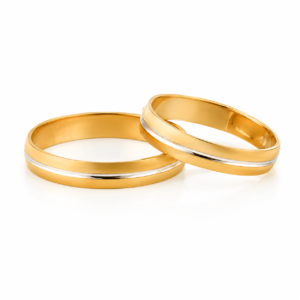 Alianza Oro 18K Mate y Brillo Modelo FD26