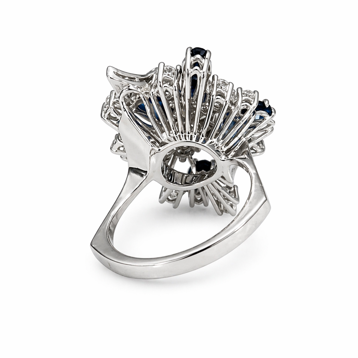 Sortija Zafiros y Diamantes Oro Blanco 18K Sortija Zafiros y Diamantes Oro Blanco 18K - Imagen 3