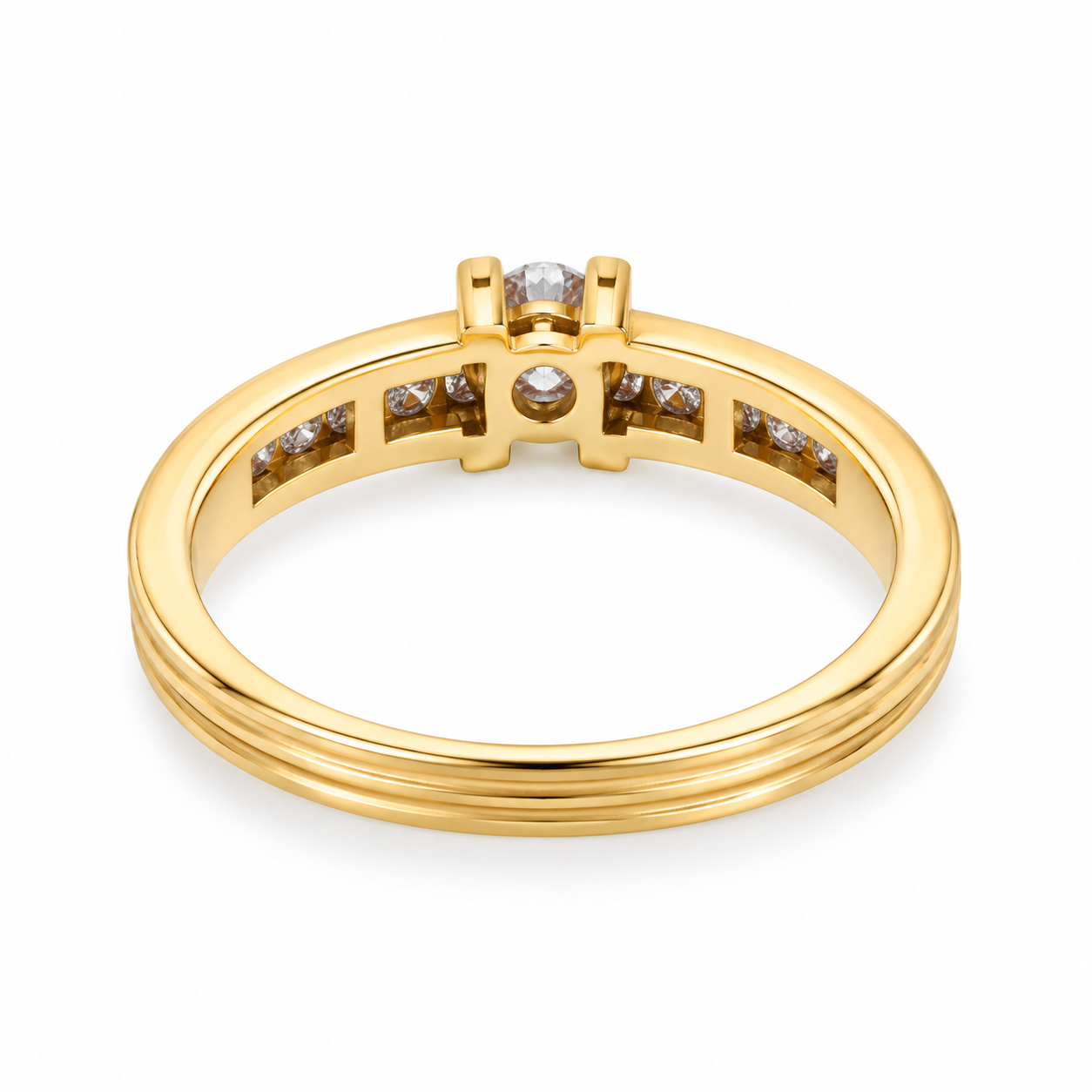 SORTIJA SOLITARIO EN ORO AMARILLO 18 KT CON BRILLANTES SORTIJA SOLITARIO EN ORO AMARILLO 18 KT CON BRILLANTES - Imagen 3