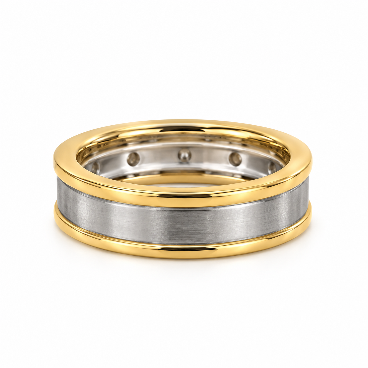 ALIANZA DE ORO AMARILLO 18 KT CON 9 DIAMANTES ALIANZA DE ORO AMARILLO 18 KT CON 9 DIAMANTES - Imagen 3