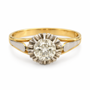 SORTIJA SOLITARIO VINTAGE ORO 18KT Y DIAMANTE DE 0.77 CT